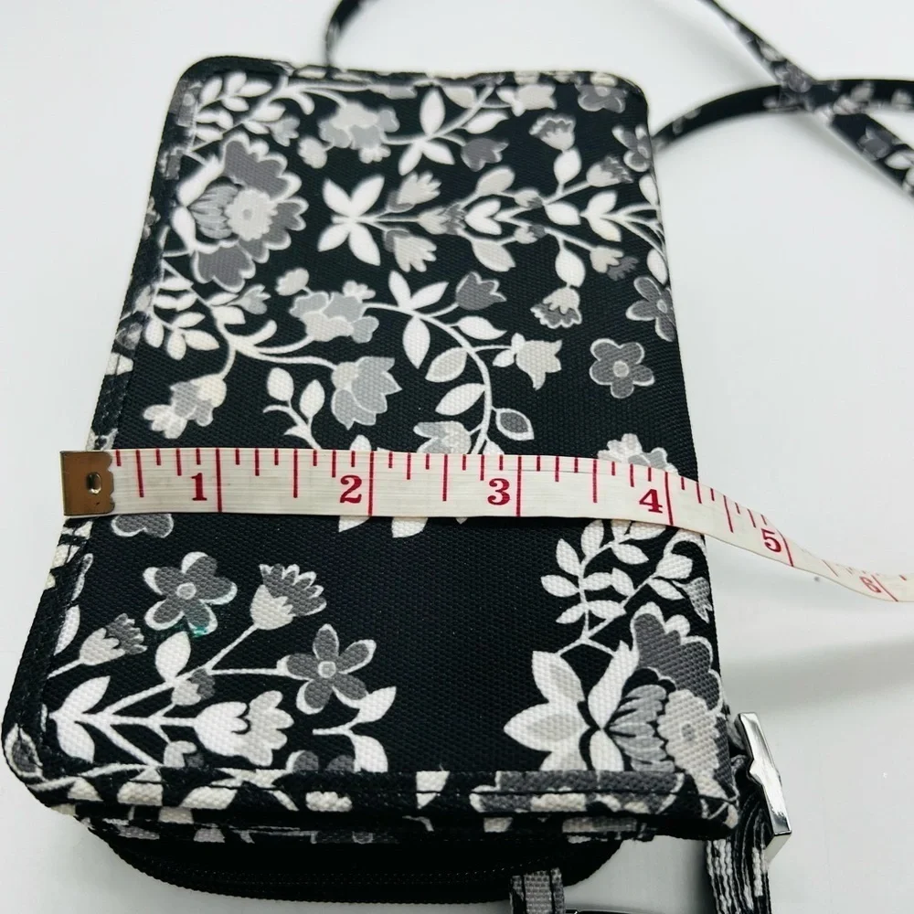 Vera Bradley Floral Black and White Women's Crossbody or wristlet Bag NWOT